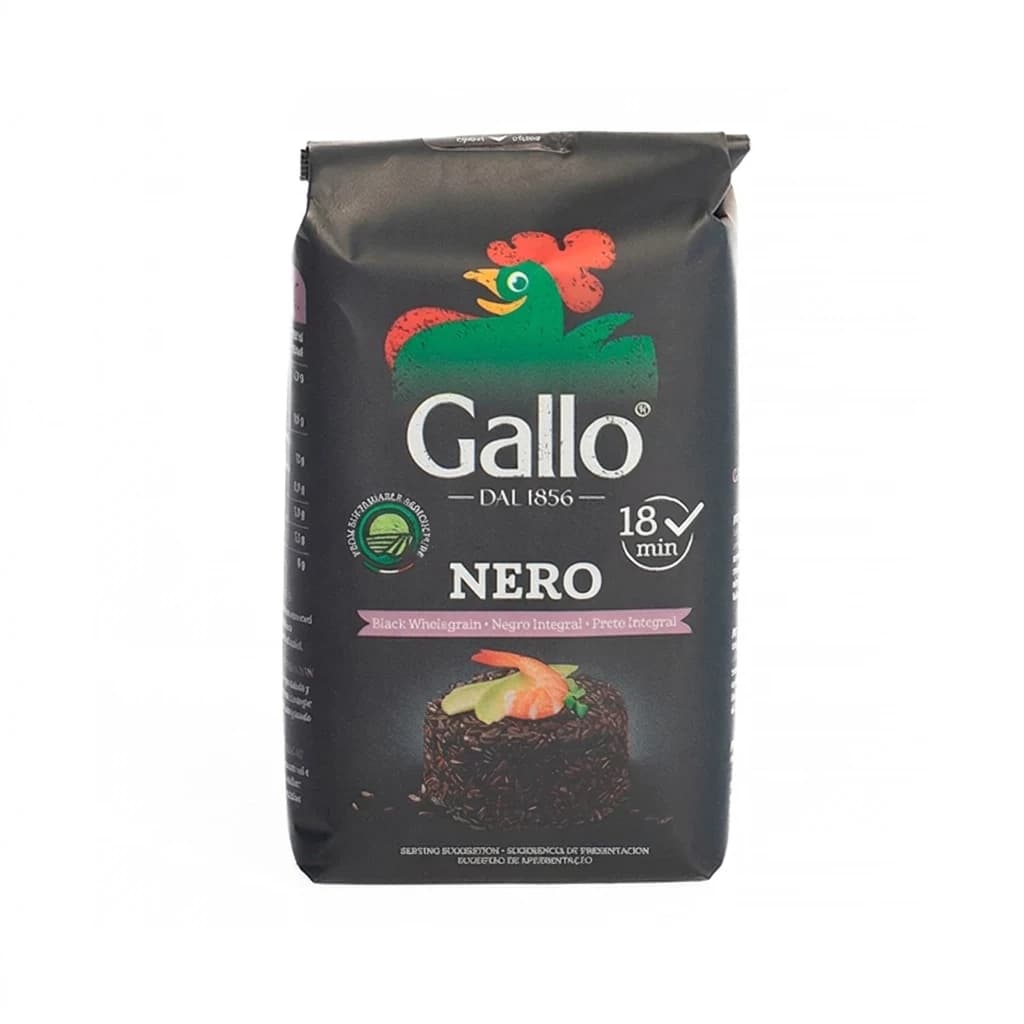 Рис "Riso Gallo" черный нешлифованный среднезерненый пропаренный
