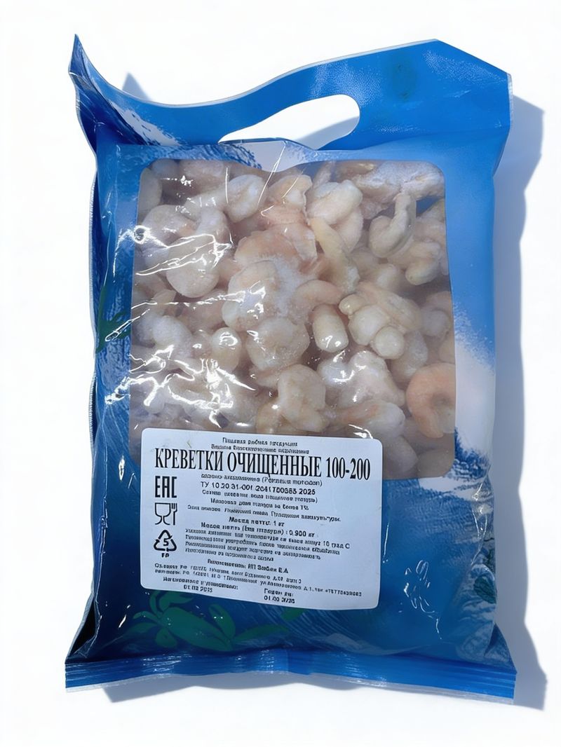 Креветки очищенные 100-200